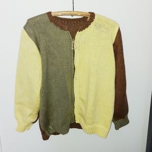 Vintage Knit Chunky Color lock Cowichan Style Sweater
